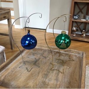 Set of 2 Silver Ornament Hangers